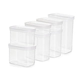 EMSA N1142900 recipiente per cibo Rettangolare Contenitore Trasparente, Bianco 7 pz