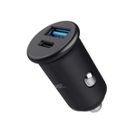 TRUST MAXO CARICABATTERIA PER AUTO USB PER RICARICA RAPIDA 38W PD 1 x USB-A QC3 18 W 1 x USB-C PD 20 W IN ALLUMINIONERO