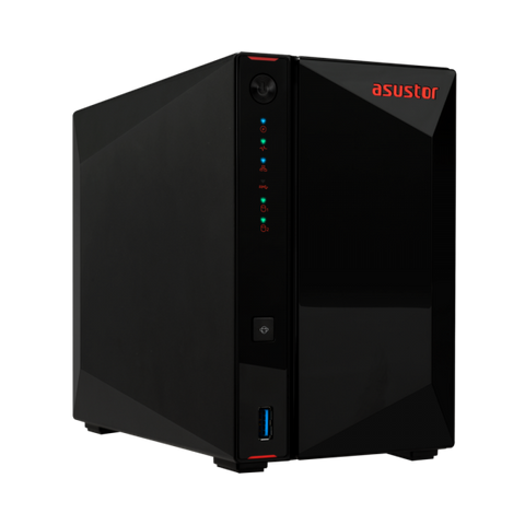 ASUSTOR AS5402T NIMBUSTOR NAS 2 BAY HDD & SSD 2.5"/3.5" INTEL CELERON N5105 2GHz RAM 4GB 2.933MHz LAN: 10,100,1000,2500 Mbit/s NERO