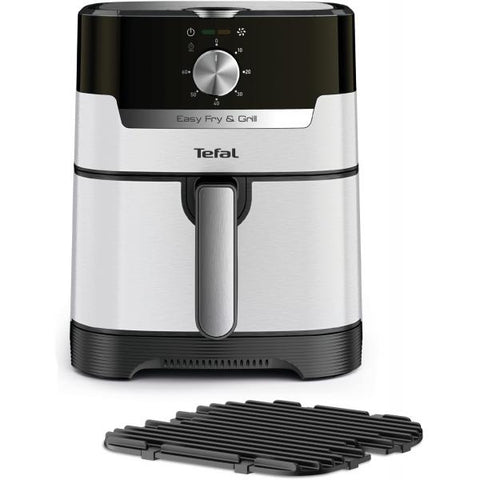 Tefal Easy Fry & Grill EY501A Singolo 4,2 L Indipendente 1550 W Friggitrice ad aria calda Nero, Acciaio inox