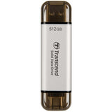 Transcend ESD310 512 GB Da USB tipo A a USB tipo C 3.2 Gen 2 (3.1 Gen 2) Argento