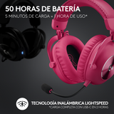 Logitech PRO X 2 LIGHTSPEED WL Headset - MAGENTA