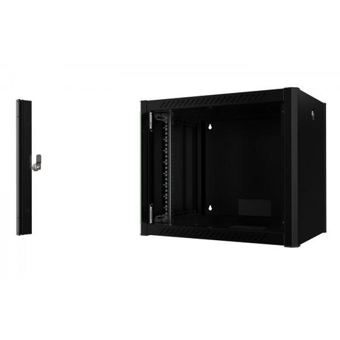 Lanview RWP09U45BL rack 9U Da parete Nero (19 9U Rack Wall Mount Pro - 600 x 450 x 512mm - Black - Warranty: 60M)