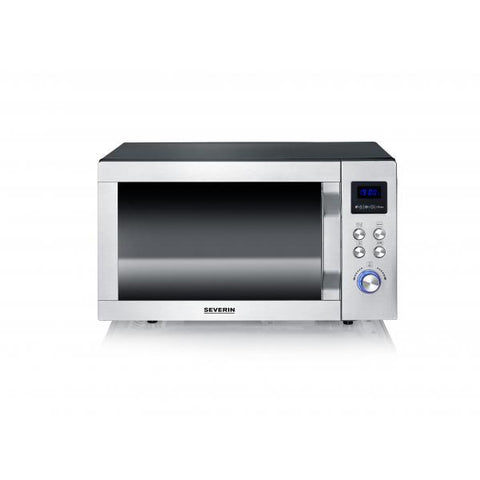 Severin MW 7777 forno a microonde Superficie piana Microonde con grill 25 L 900 W Nero, Stainless steel