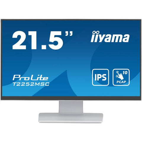 iiyama ProLite T2252MSC-W2 Monitor PC 54,6 cm [21.5] 1920 x 1080 Pixel Full HD LCD Touch screen Tavolo Bianco (iiyama ProLite T2252MSC-W2 - LED-Sk?rm)