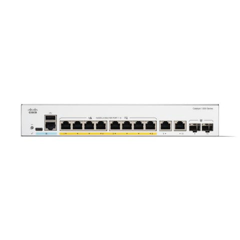 CISCO CATALYST 1300-8FP-2G SWITCH GESTITO L3 - 8 X 10/100/1000 (POE+) + 2 X COMBO GIGABIT SFP/RJ-45 - POE+ (120 W) MONTABILE SU RACK