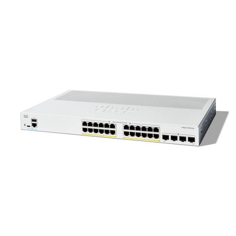 Cisco Catalyst 1300 Gestito L2/L3 Gigabit Ethernet [10/100/1000] Supporto Power over Ethernet [PoE] Grigio (CATALYST 1300 24-PORT GE POE - 4X1G SFP)