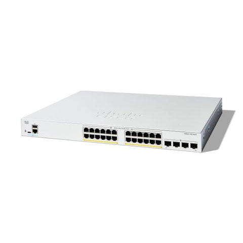 Cisco Catalyst 1300 Gestito L2/L3 Gigabit Ethernet [10/100/1000] Supporto Power over Ethernet [PoE] Grigio (CATALYST 1300 24-PORT GE FULL - POE 4X1G SFP)