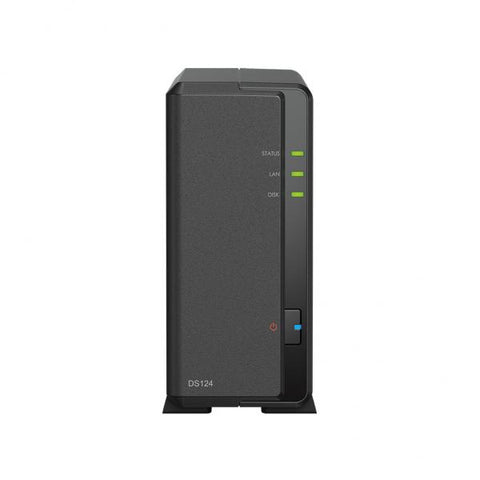 Synology DiskStation DS124 NAS Desktop Realtek RTD1619B 1 GB DDR4 6 TB HDD DiskStation Manager Nero (Synology DS124 6TB [Synology HAT3300] 1 bay NAS; Realtek RTD1619B 1.7GHz quad-core processor; 1 GB