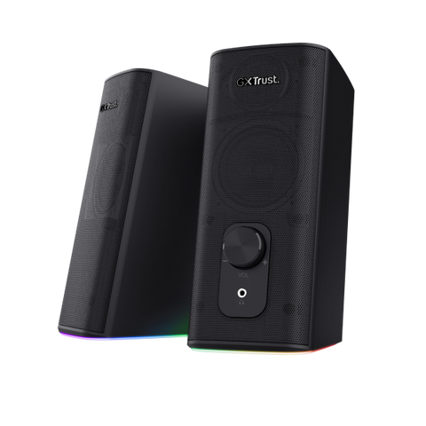 TRUST GXT612 CETIC 2.0 RGB COPPIA DI SPEAKER DOPPIA CONNESSIONE BLUETOOTH + JACK 3,5mm 9W RMS ILLUMINAZIONE RGB NERO