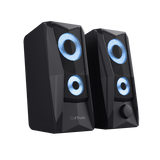 TRUST GXT606B JAVV CASSE PC GAMING 2.0 CON ILLUMINAZIONE LED RGB 12 W (6 W RMS) ALIMENTAZIONE USB JACK AUX 3.5mm NERO