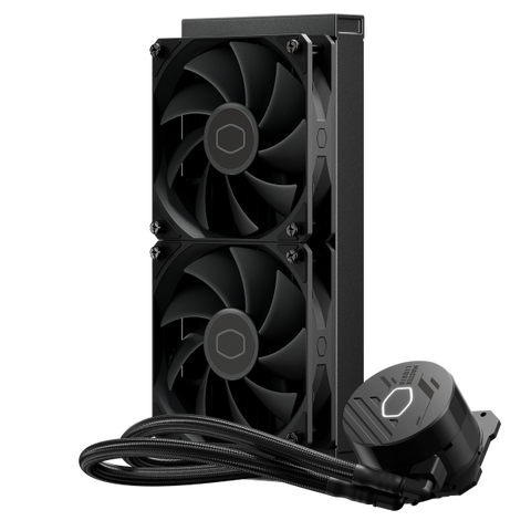 COOLER MASTER MASTERLIQUID 240L CORE DISSIPATORE A LIQUIDO 2 VENTOLE 120mm AMD  LGA1700, LGA1200, LGA1151, AM5, AM4 BLACK