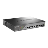 D-Link DSS-200G-10MPP/B switch di rete Gestito L2 Gigabit Ethernet [10/100/1000] Supporto Power over Ethernet [PoE] 1U Grigio (10-PORT GIGABIT ETHERNET POE++ - SURVEILLANCE SWITCHES)