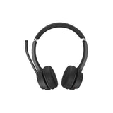 CUFFIA C/MICROFONO BLUETOOTH 5.3 BK CANC.RUMORE + DISATTIVAZIONE AUDIO