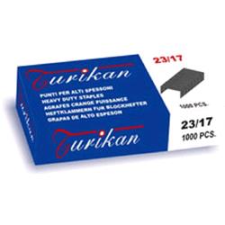 TURIKAN PUNTI METALLICI 23/17 MM PER ALTI SPESSORI CONFEZIOE 1.000 PEZZI