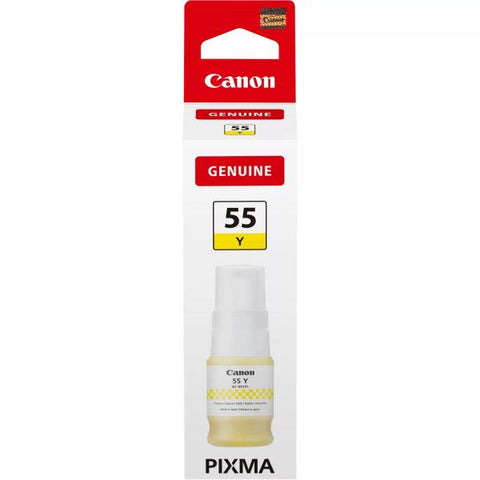 CANON GI 55 Y RICARICA INCHIOSTRO GIALLO 40 ML PER MAXIFY GX1050, GX2050 3000 PAGINE