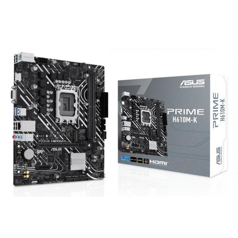 ASUS PRIME H610M-K H610 LGA 1700 mATX DDR5 PICe4.0 SLOT M2 GIGABIT LAN