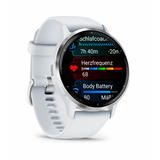 Garmin Venu 3 3,56 cm (1.4") AMOLED Digitale 454 x 454 Pixel Touch screen Argento, Bianco Wi-Fi GPS (satellitare)