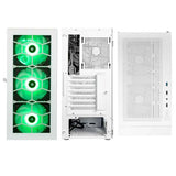 KOLINK OBSERVATORY HF CASE MIDI TOWER ATX 3+1 VENTOLE INSTALLATE ILLUMINAZIONE LED RGB PANNELLO IN VETRO TEMPERATO WHITE
