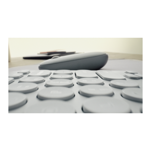 LOGITECH PEBBLE 2 COMBO TASTIERA + MOUSE WIRELESS 2.4GHz + BLUETOOTH QWERTY GRAFITE