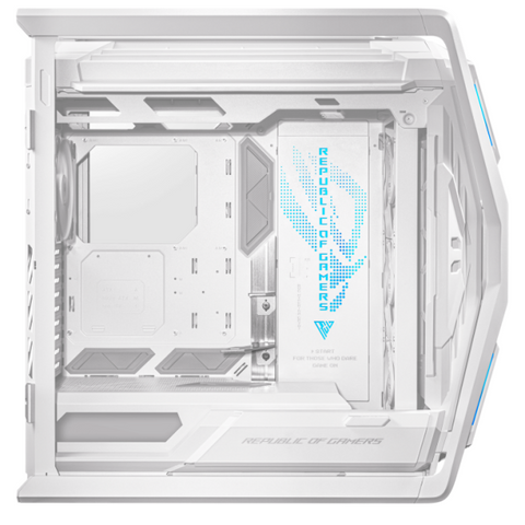 ASUS ROG GR701 Hyperion White Bianco (Asus ROG Hyperion GR701 Gaming Case w/ Glass Windows, E-ATX, 4x 14cm Fans, Dual 420mm Radiator Support, USB-C [60W FC], Fan Hub & Lighting Panel, White)