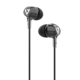 V7 STEREO EARBUDS CUFFIE AURICOLARI CON MICROFONO JACK 3.5mm CAVO 1.2 MT NERO