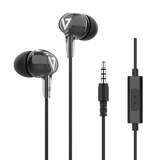 V7 STEREO EARBUDS CUFFIE AURICOLARI CON MICROFONO JACK 3.5mm CAVO 1.2 MT NERO
