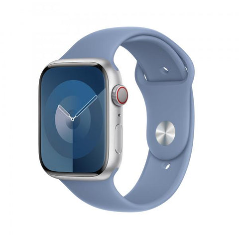 Apple Cinturino Sport blu inverno [45 mm], M/L (APPLE WATCH 45 WINTER BLUE SB M/L)