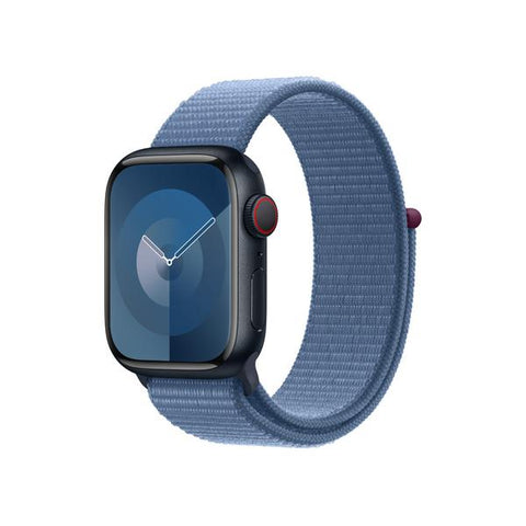 Apple MT583ZM/A accessorio indossabile intelligente Band Blu Nylon, Poliestere riciclato, Spandex (-APPLE WATCH 41 WINTER BLUE SL)