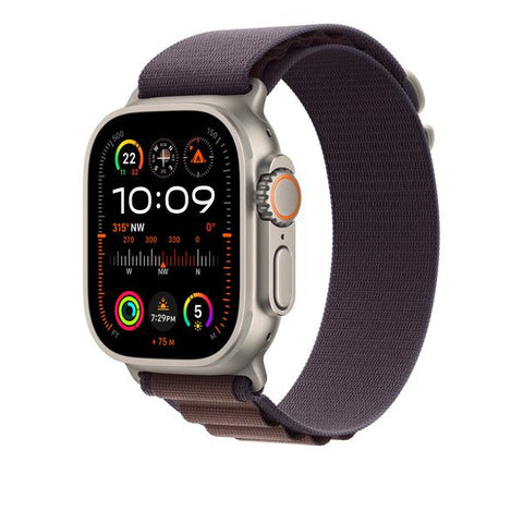Apple MT5R3ZM/A accessorio indossabile intelligente Band Indaco Poliestere riciclato, Spandex, Titanio (APPLE WATCH 49 INDIGO ALP L)