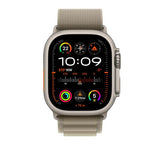 Apple MT5U3ZM/A accessorio indossabile intelligente Band Oliva Poliestere riciclato, Spandex, Titanio (*APPLE WATCH 49 OLIVE ALP M)