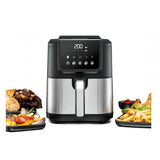 Rommelsbacher FRH 1500 friggitrice Singolo 5 L Indipendente 1500 W Friggitrice ad aria calda Nero, Stainless steel