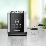 Rommelsbacher TO 850 tostapane 9 2 fetta/e 850 W Nero, Acciaio inossidabile