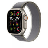 Apple MT5Y3ZM/A accessorio indossabile intelligente Band Verde, Grigio Nylon, Poliestere riciclato, Titanio, Spandex (*APPLE WATCH 49 GREEN/GRAY TL S/M)