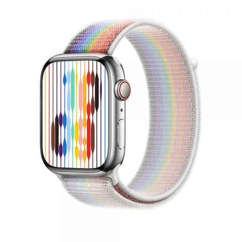 Apple MU9R3ZM/A accessorio indossabile intelligente Band Multicolore Nylon (-^APPLE WATCH 45 PRIDE EDITION SL)
