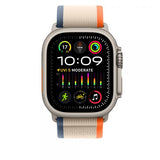 Apple MT5W3ZM/A accessorio indossabile intelligente Band Beige, Arancione Nylon, Poliestere riciclato, Titanio, Spandex (*APPLE WATCH 49 ORANGE/BEIGE TL S/M)