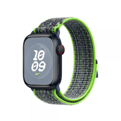 Apple MTL03ZM/A accessorio indossabile intelligente Band Multicolore Nylon (-APPLE WATCH 41 BRIGHT GREEN/BLUE NS)