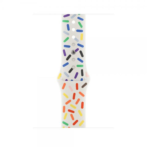 Apple MUQ43ZM/A accessorio indossabile intelligente Band Multicolore Fluoroelastomero (*APPLE WATCH 45 PRIDE EDITION SB M/L)