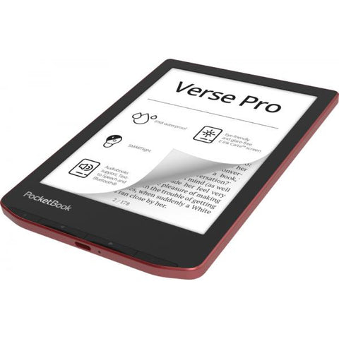 PocketBook Verse Pro lettore e-book Touch screen 16 GB Wi-Fi Nero, Rosso (PocketBook Verse Pro Passion Red)