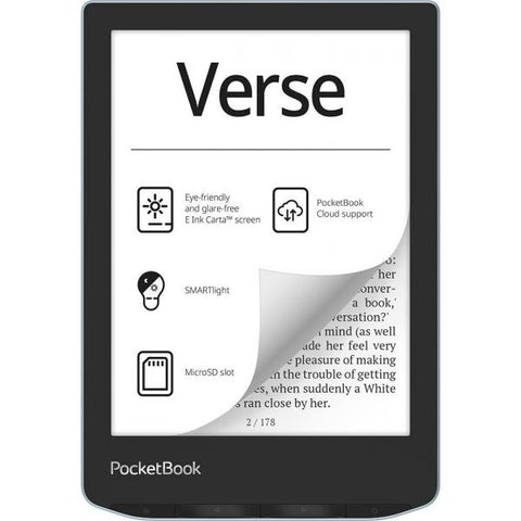 PocketBook Verse lettore e-book 8 GB Wi-Fi Nero, Blu (PocketBook Verse - eBook lser - Linux)