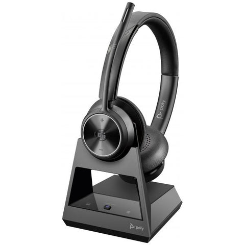 POLY Savi 7320 Stereo Microsoft Teams Certified DECT 1880-1900 MHz Top Auricolare Wireless Portatile Ufficio Nero