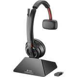 POLY Savi 8220 Auricolare Wireless A Padiglione Ufficio Bluetooth Base di ricarica Nero