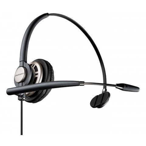POLY HW710 Auricolare Cablato A Padiglione Ufficio USB tipo A Nero, Argento