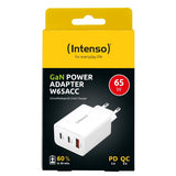 INTENSO POWER ADAPTER CARICABATTERIE DA RETE Gan PD 65 W 2 x USB-C - 1 x USB-A BIANCO