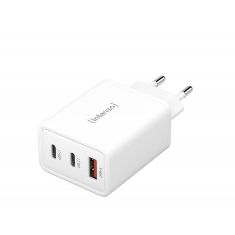 INTENSO POWER ADAPTER CARICABATTERIE DA RETE Gan PD 65 W 2 x USB-C - 1 x USB-A BIANCO