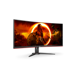 AOC G2 CU34G2XE/BK Monitor PC 86,4 cm (34") 3440 x 1440 Pixel Nero, Rosso