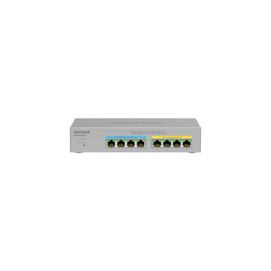 NETGEAR MS108TUP Non gestito L2 2.5G Ethernet [100/1000/2500] Supporto Power over Ethernet [PoE] Grigio (NETGEAR Smart MS108TUP - Switch - L3 Lite - intelligente - 4 x 100/1000/2.5G [PoE++] + 4 x 100
