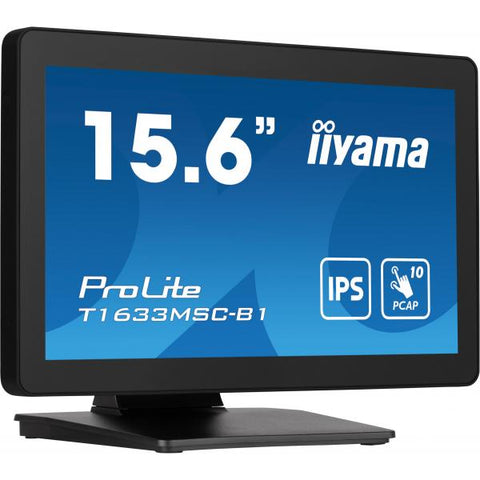 iiyama ProLite T1633MSC-B1 Monitor PC 39,6 cm [15.6] 1920 x 1080 Pixel Full HD LCD Touch screen Nero (iiyama ProLite T1633MSC-B1 - LED monitor - 15.6 - touchscreen - 1920 x 1080 Full HD [1080p] @ 60