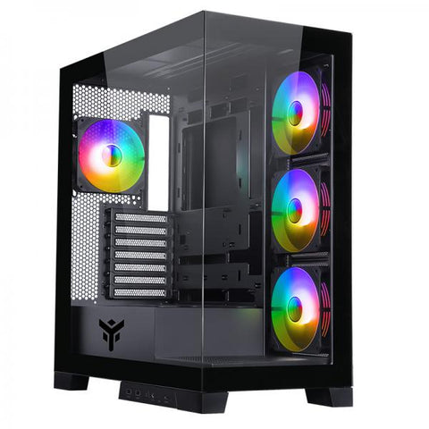 CASE ITEK SHOWBUI 45B - GAMING TOWER, ATX, 4X12CM ARGB FAN, 2XUSB3, TYPE-C,SYDE & FRONT PANEL TEMP GLASS - ITGCASB45B