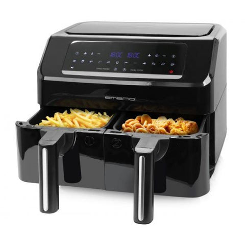 Emerio Smart Fryer AF-130376.1 Doppia 7,2 L Indipendente 2400 W Friggitrice ad aria calda Nero